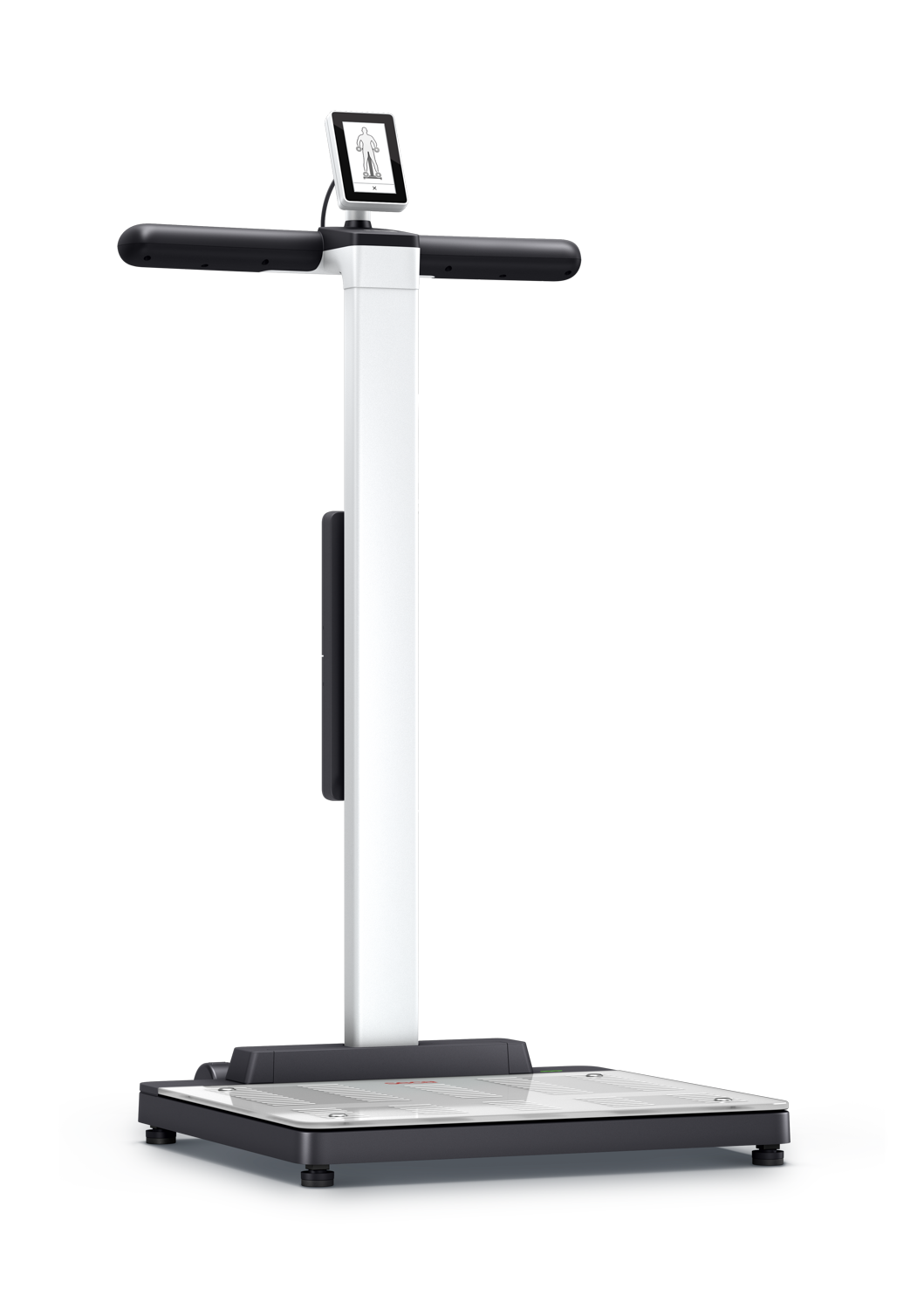 Een vooraanzicht van de mBCA Alpha, het nieuwste model van Seca voor het meten van de lichaamssamenstelling d.m.v. multifrequentie bio-elektrische impedantie analyse (MF-BIA)