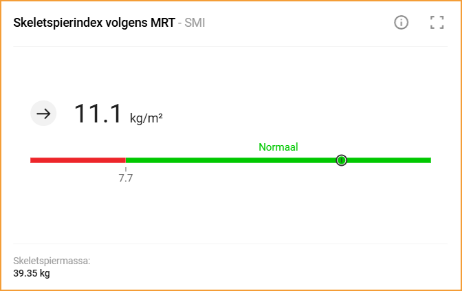 bio elektrische impedantie analyse seca analytics evaluatieparameter skeletspier index volgens mri