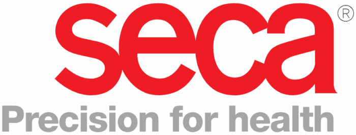 Het logo van Seca, wereldmarktleider in medische meetsystemen en weegschalen