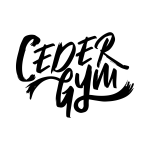 Het logo van sportschool Ceder Gym in de Cederstraat in Den Haag